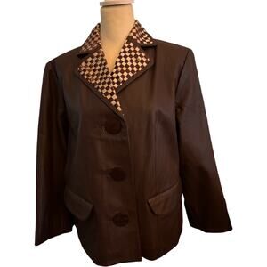 Outerwear by Lisa Brown Vintage 100% Leather Jacket, Women's Size Large